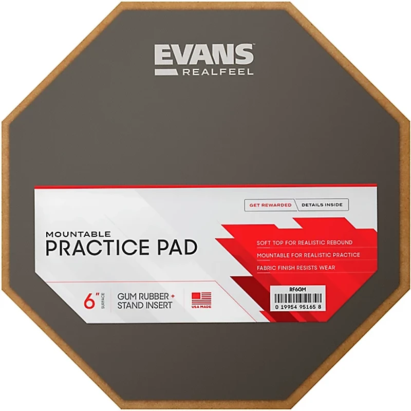 EVANS RF6GM RealFeel Mountable Speed Pad 6 in.