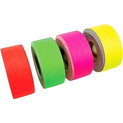 American Recorder Technologies Mini Roll Gaffers Tape 1 In x 8 Yards - Green, Yellow, Pink, Orange