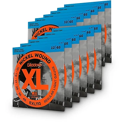 D'Addario EXL110-12P Nickel Wound Light Electric Guitar Strings 12-Pack