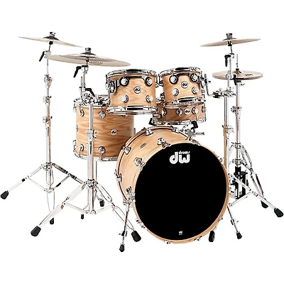 DW Collector's Series Lacquer Custom Oak 4-Piece Shell Pack Natural Hard Satin