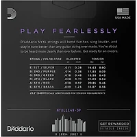 D'Addario NYXL1149 Medium 3-Pack Electric Guitar Strings