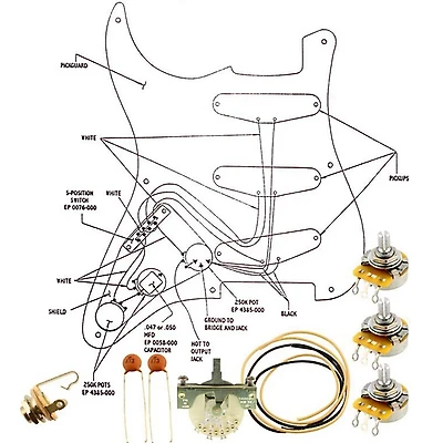 Allparts EP-4120-000 Wiring Kit for Strat