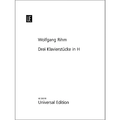 Carl Fischer 3 Piano Pieces In B Book