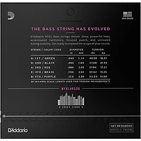 D'Addario NYXL45130 Gauge NPS Long-Scale Bass Strings