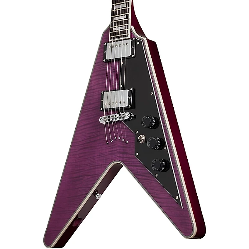 Schecter Guitar Research V-1 Custom Electric Guitar Transparent Purple