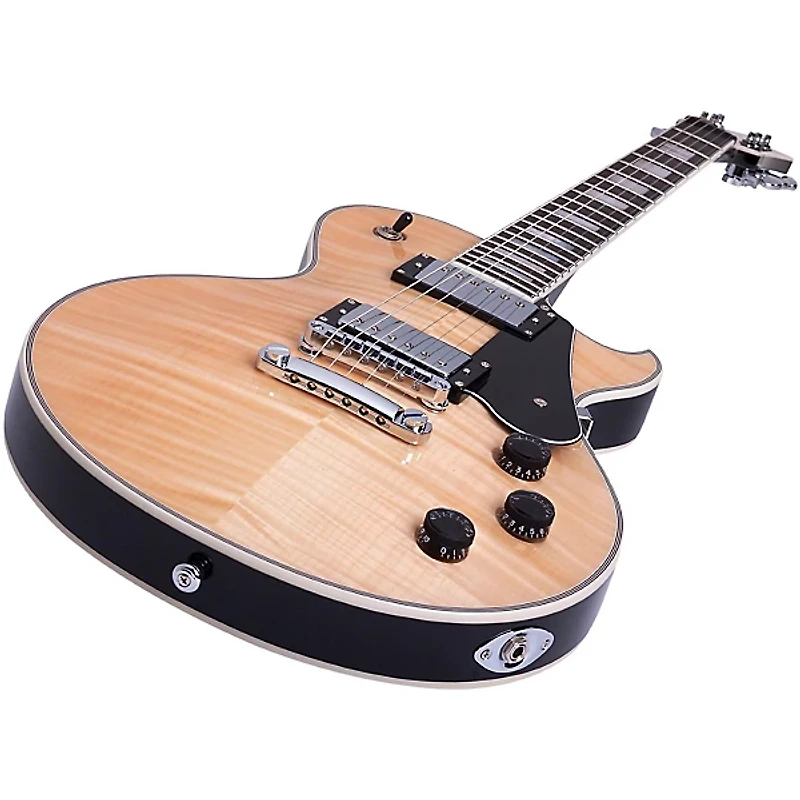 Schecter Guitar Research Solo-II Custom Electric Guitar Gloss Natural Top with Black Back