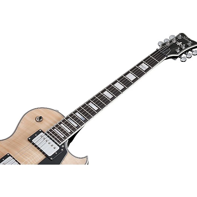 Schecter Guitar Research Solo-II Custom Electric Guitar Gloss Natural Top with Black Back