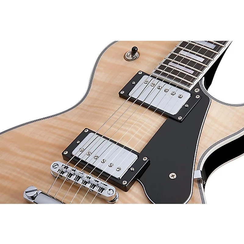 Schecter Guitar Research Solo-II Custom Electric Guitar Gloss Natural Top with Black Back