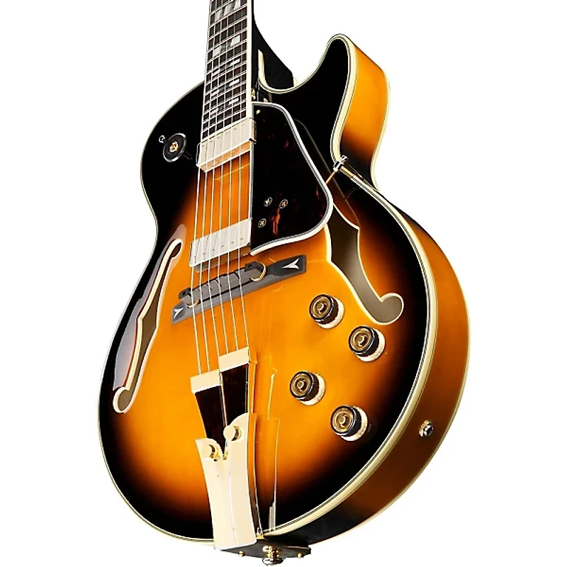 Ibanez GB Series GB10SE George Benson Signature Hollow Body Electric Guitar Brown Sunburst Tortoise Pickguard