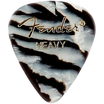 Fender 351 Shape Premium Picks, Zebra Celluloid