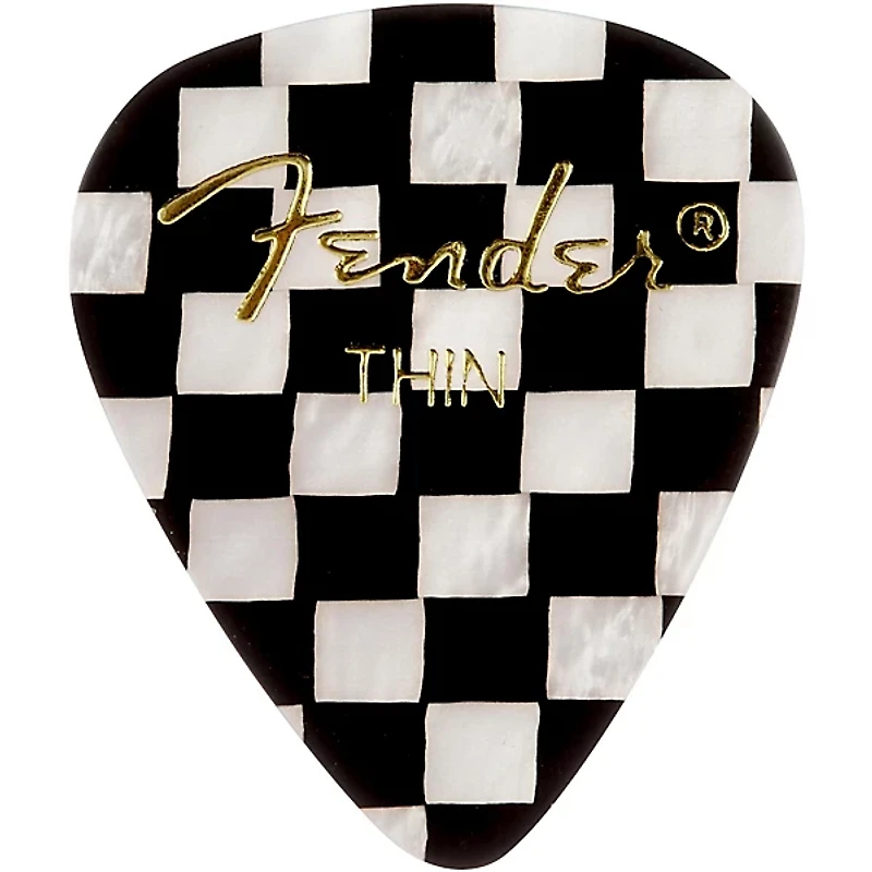 Fender 351 Shape Premium Picks, Checker Celluloid