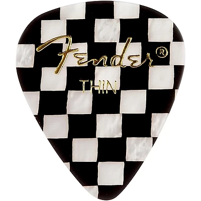 Fender 351 Shape Premium Picks, Checker Celluloid