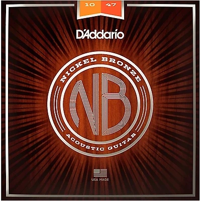 D'Addario NB1047 Nickel Bronze Extra Light Acoustic Guitar Strings