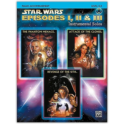 Alfred Star Wars: Episodes I, II & III Instrumental Solos Piano Acc. Book & CD
