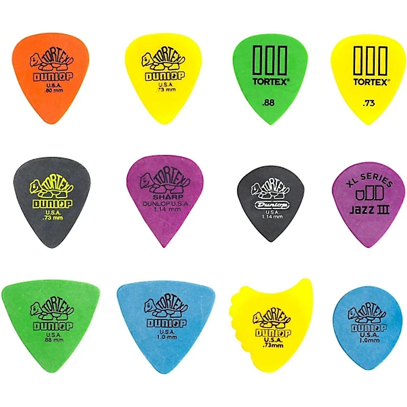 Dunlop PVP110 Pick Tortex Variety 12 Pack