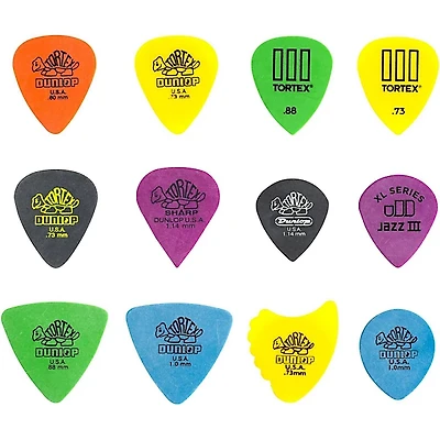 Dunlop PVP110 Pick Tortex Variety 12 Pack