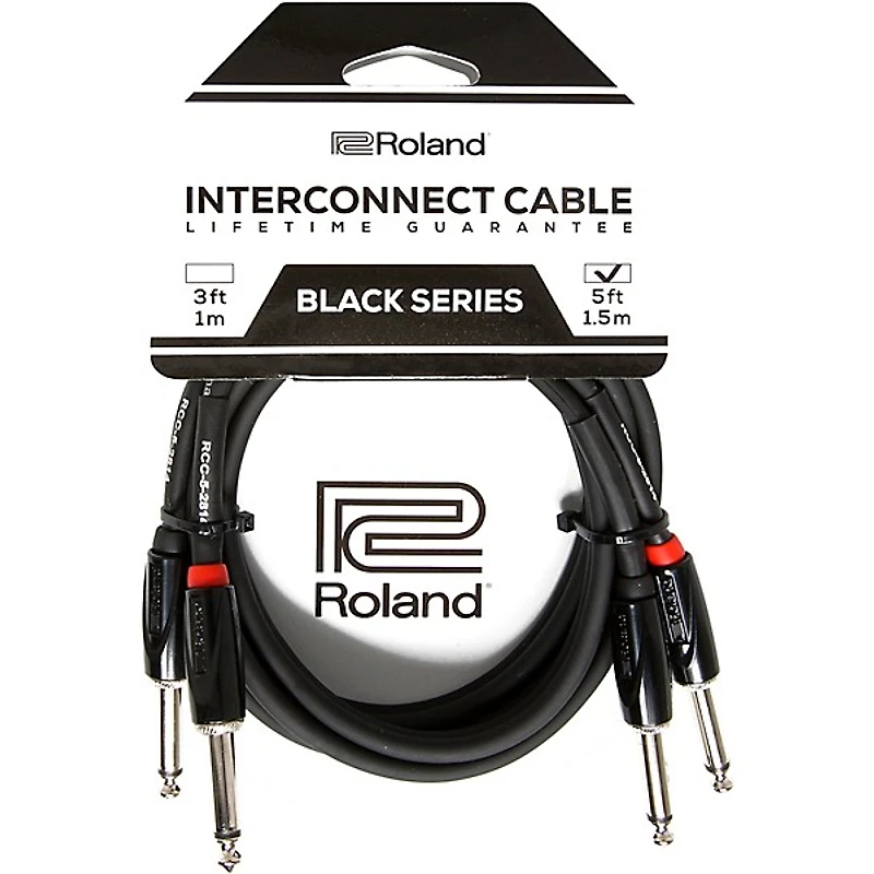 Roland Black Series Dual 1/4" Interconnect Cable