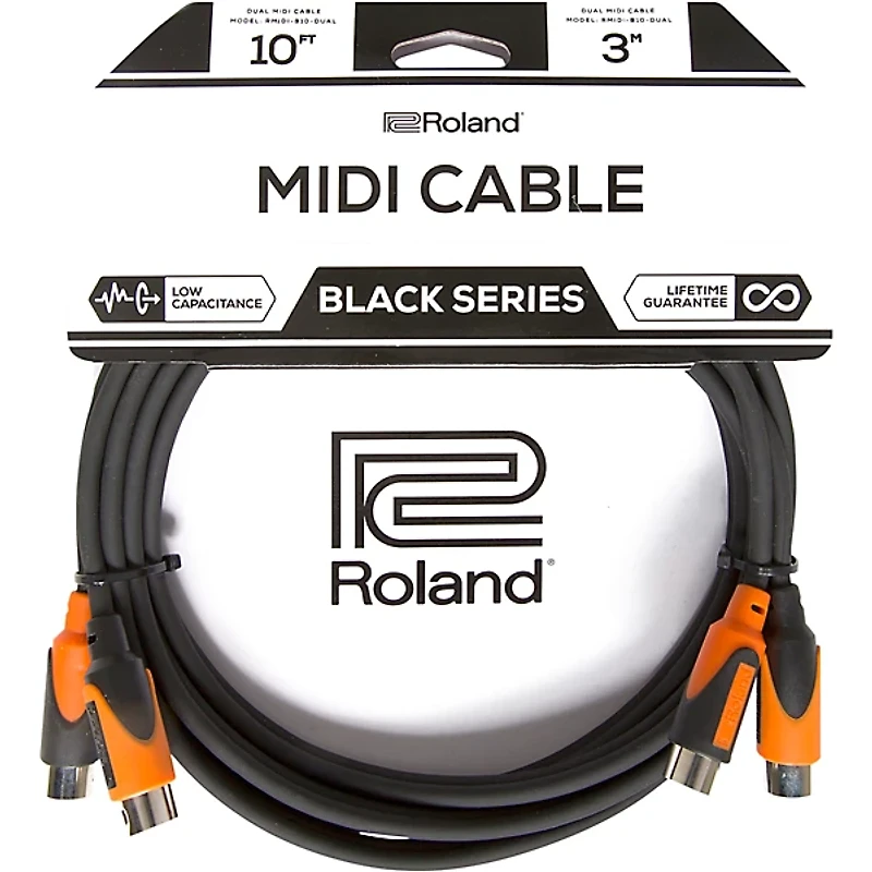 Roland Black Series Dual MIDI Cable