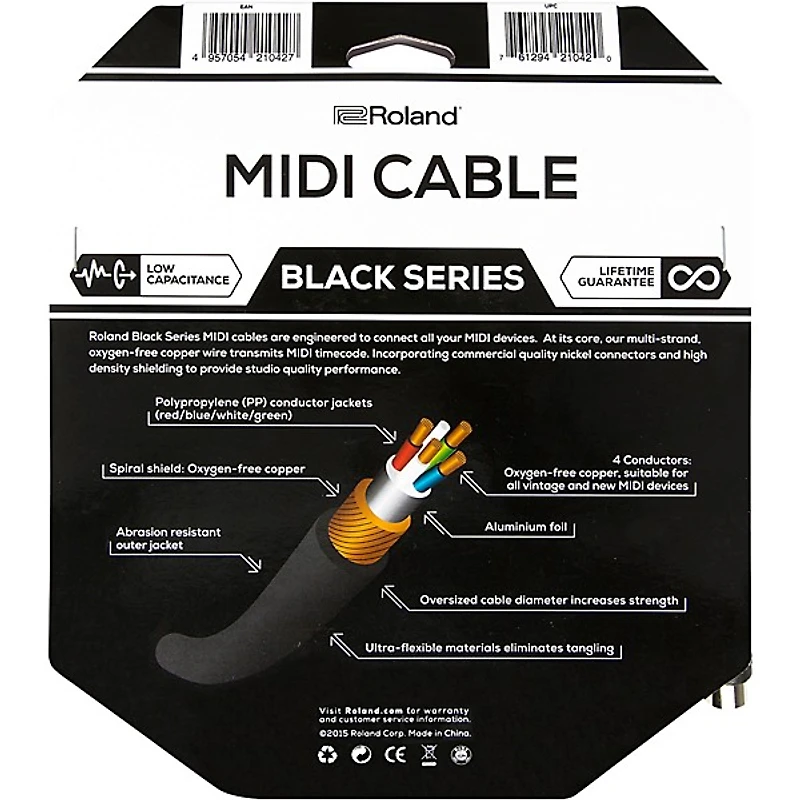 Roland Black Series Dual MIDI Cable