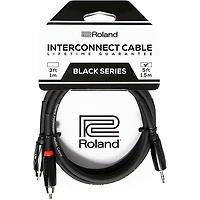 Roland Black Series 3.5mm TRS-Dual RCA Interconnect Cable 5 ft. Black