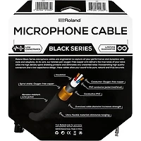 Roland Black Series XLR Hi-Z Microphone Cable 20 ft. Black
