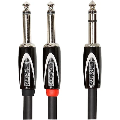 Roland Black Series 1/4" TRS(Male)-Dual 1/4" Interconnect Cable