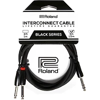 Roland Black Series 1/4" TRS(Male)-Dual 1/4" Interconnect Cable