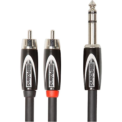 Roland Black Series 1/4" TRS (Male) - Dual RCA Interconnect Cable