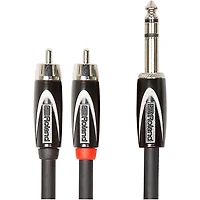 Roland Black Series 1/4" TRS (Male) - Dual RCA Interconnect Cable