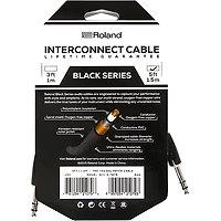 Roland Black Series 1/4" TRS-1/4" TRS Balanced Interconnect Cable