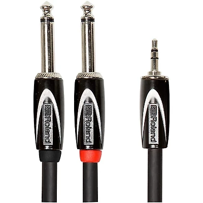 Roland Black Series 3.5mm TRS-Dual 1/4" Y Interconnect Cable