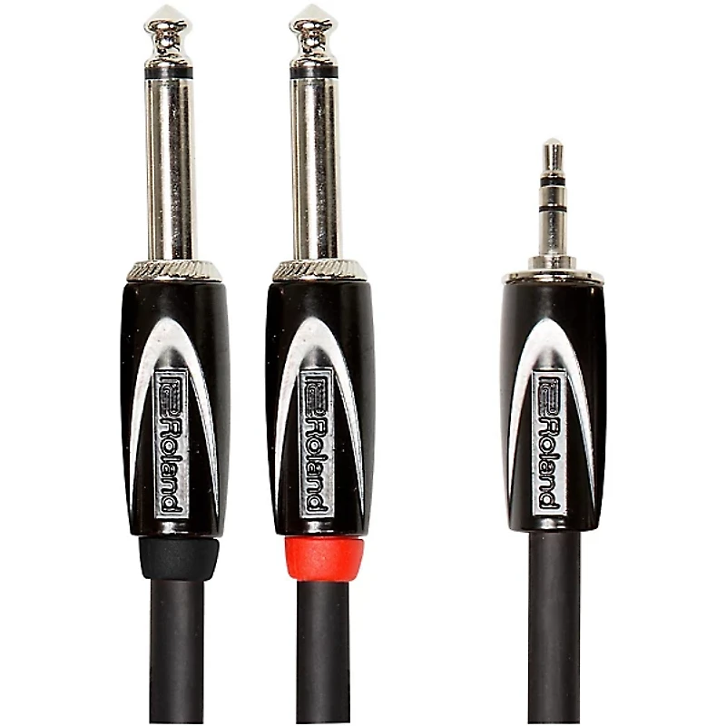 Roland Black Series 3.5mm TRS-Dual 1/4" Y Interconnect Cable
