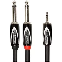 Roland Black Series 3.5mm TRS-Dual 1/4" Y Interconnect Cable