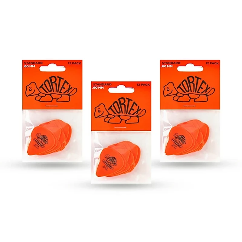 Dunlop Tortex Standard Guitar Picks .60mm 3 Dozen .60 mm Dozen