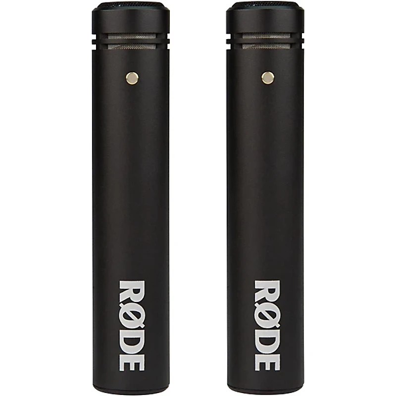 RODE M5 Compact 1/2" Condenser Microphone Matched Pair Cable & Stand Drum Overhead Package