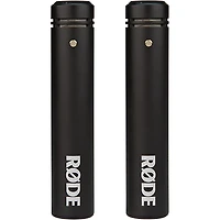 RODE M5 Compact 1/2" Condenser Microphone Matched Pair Cable & Stand Drum Overhead Package