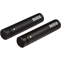 RODE M5 Compact 1/2" Condenser Microphone Matched Pair Cable & Stand Drum Overhead Package