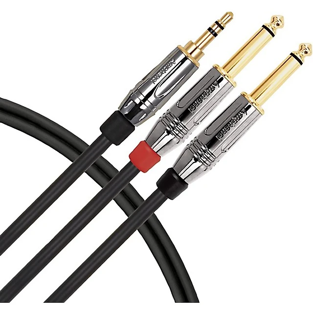 Livewire Elite Interconnect Y-Cable 3.5 mm TRS Male to 1/4" TS Male -