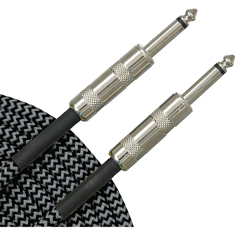 Musician's Gear Tweed Standard Instrument Cable - 20 ft. Black and Silver