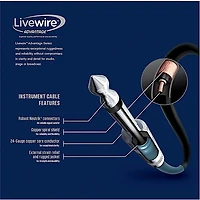 Livewire Advantage Instrument Patch Cable Angled/Angled 3-Pack - 6 in. Black