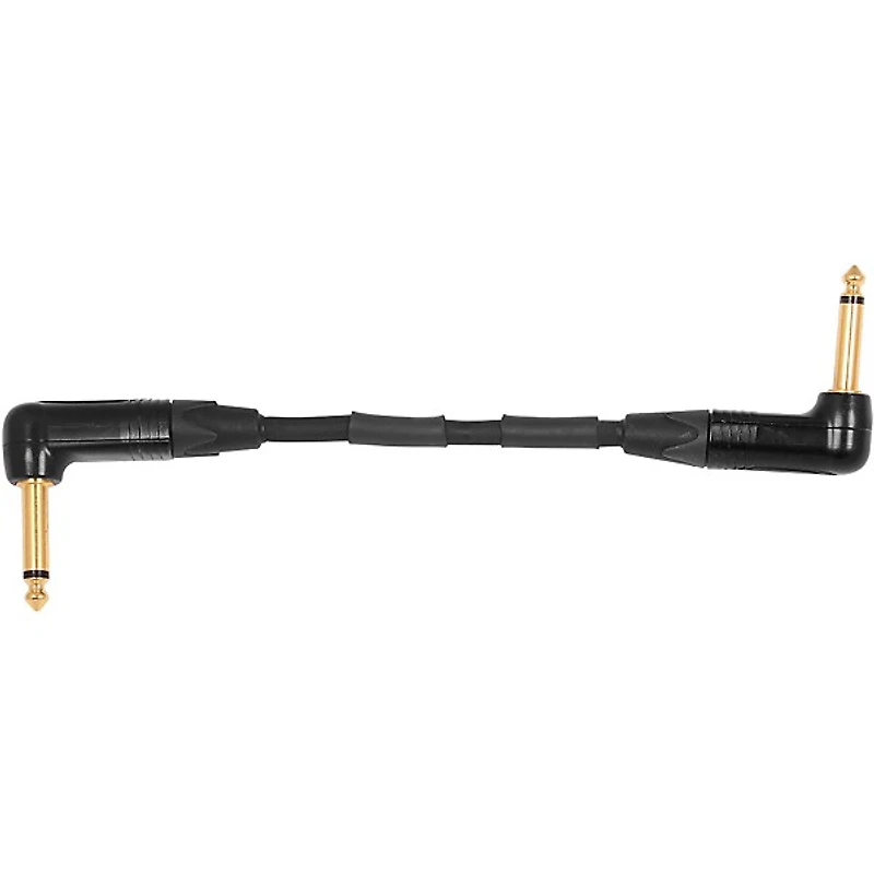 Livewire Elite Instrument Patch Cable 6" Angled/Angled 6 in. Black