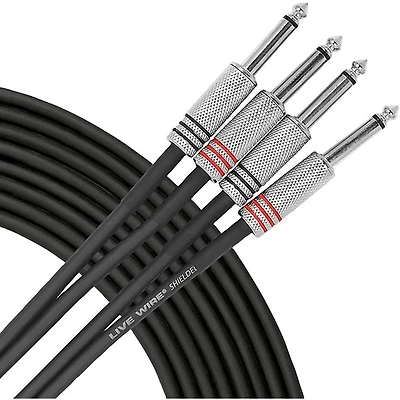 Livewire Advantage Interconnect Dual Cable 1/4" TS Male to 1/4" TS Male