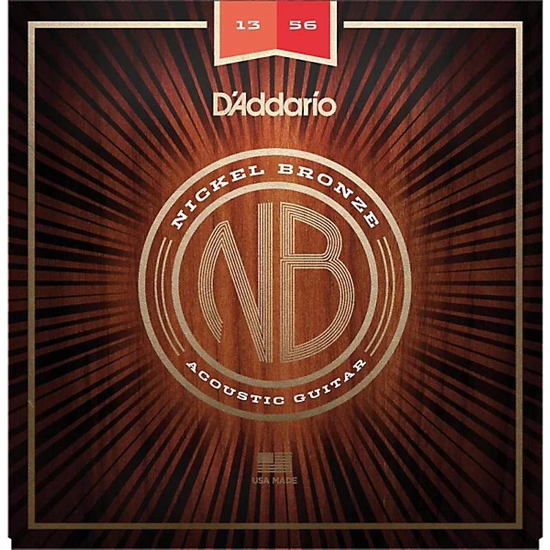 D'Addario NB1356 Nickel Bronze Medium Acoustic Strings 3-Pack with FREE NS Micro Headstock Tuner