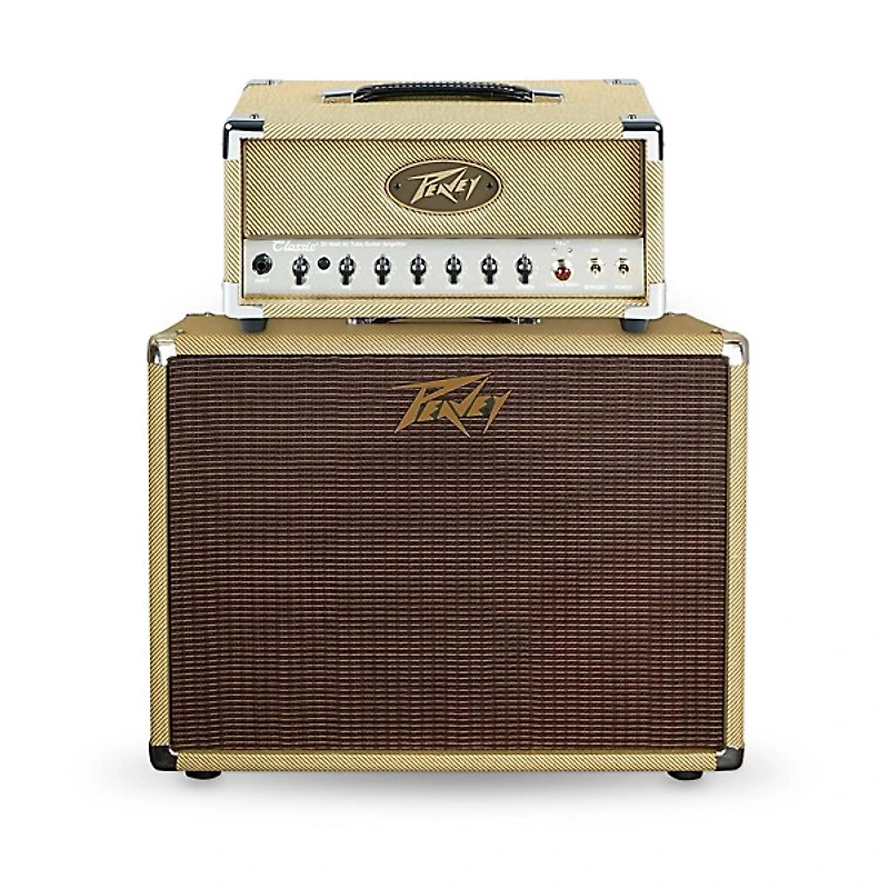 Peavey Classic 20 Micro 20W Tube Guitar Amp Head with 60W 1x12 Guitar Speaker Cabinet