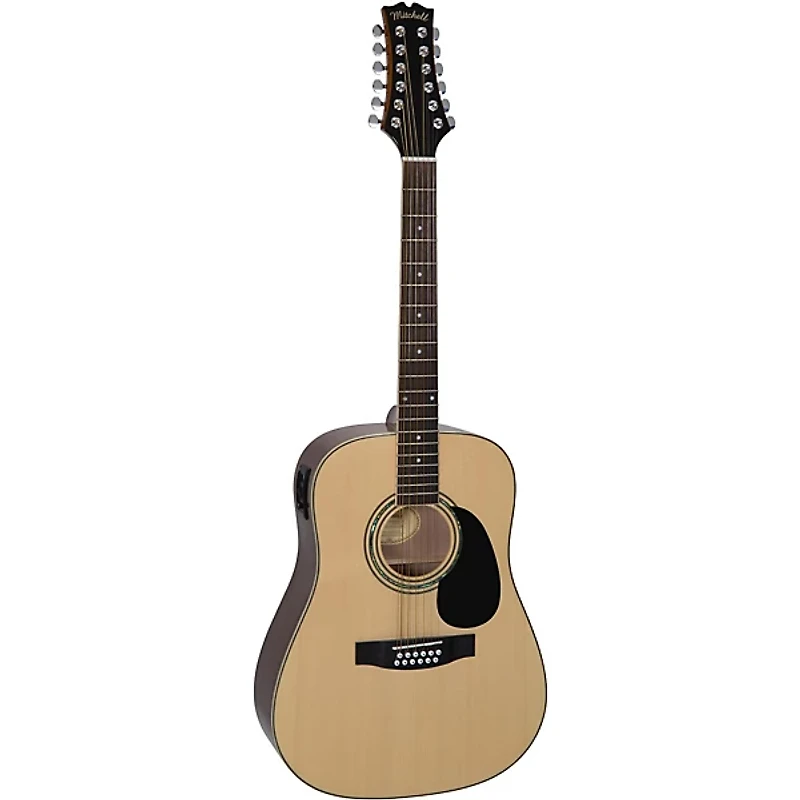 Mitchell D120S12E 12-String Dreadnought Acoustic-Electric Guitar Natural