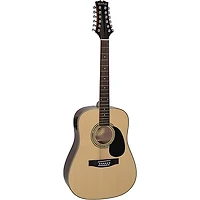 Mitchell D120S12E 12-String Dreadnought Acoustic-Electric Guitar Natural