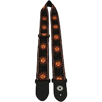 Road Runner Sun Jacquard Guitar Strap Bronze and Black Sun 2 in.