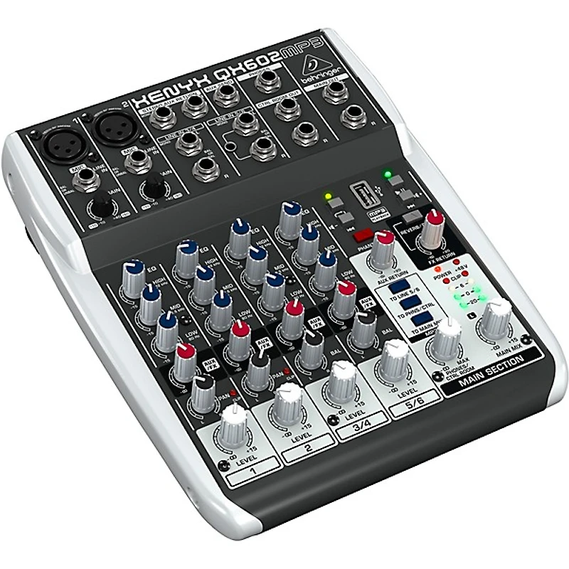 Behringer XENYX QX602MP3 6-Channel Mixer With MP3 Player