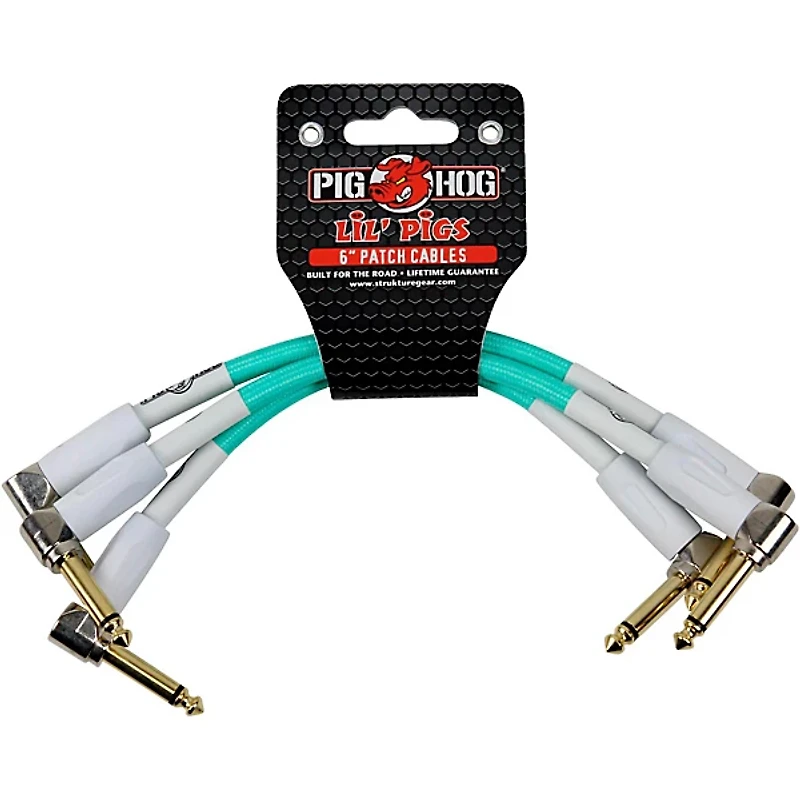 Pig Hog Instrument Cables Lil Pigs 6 in. Patch Cables (3-Pack