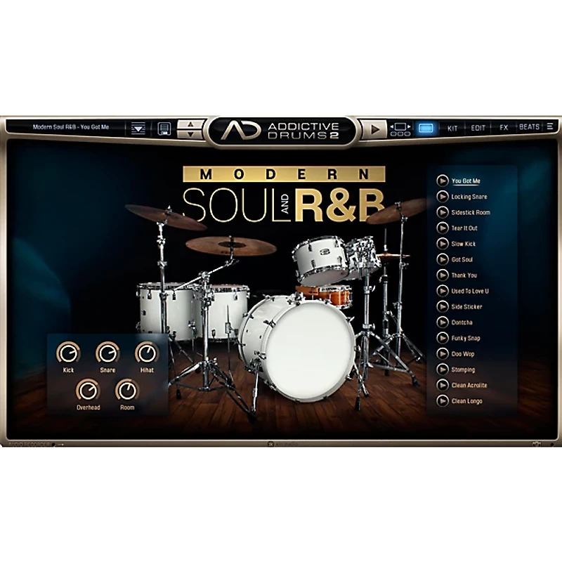 XLN Audio Addictive Drums 2: Modern Soul and R&B ADpak